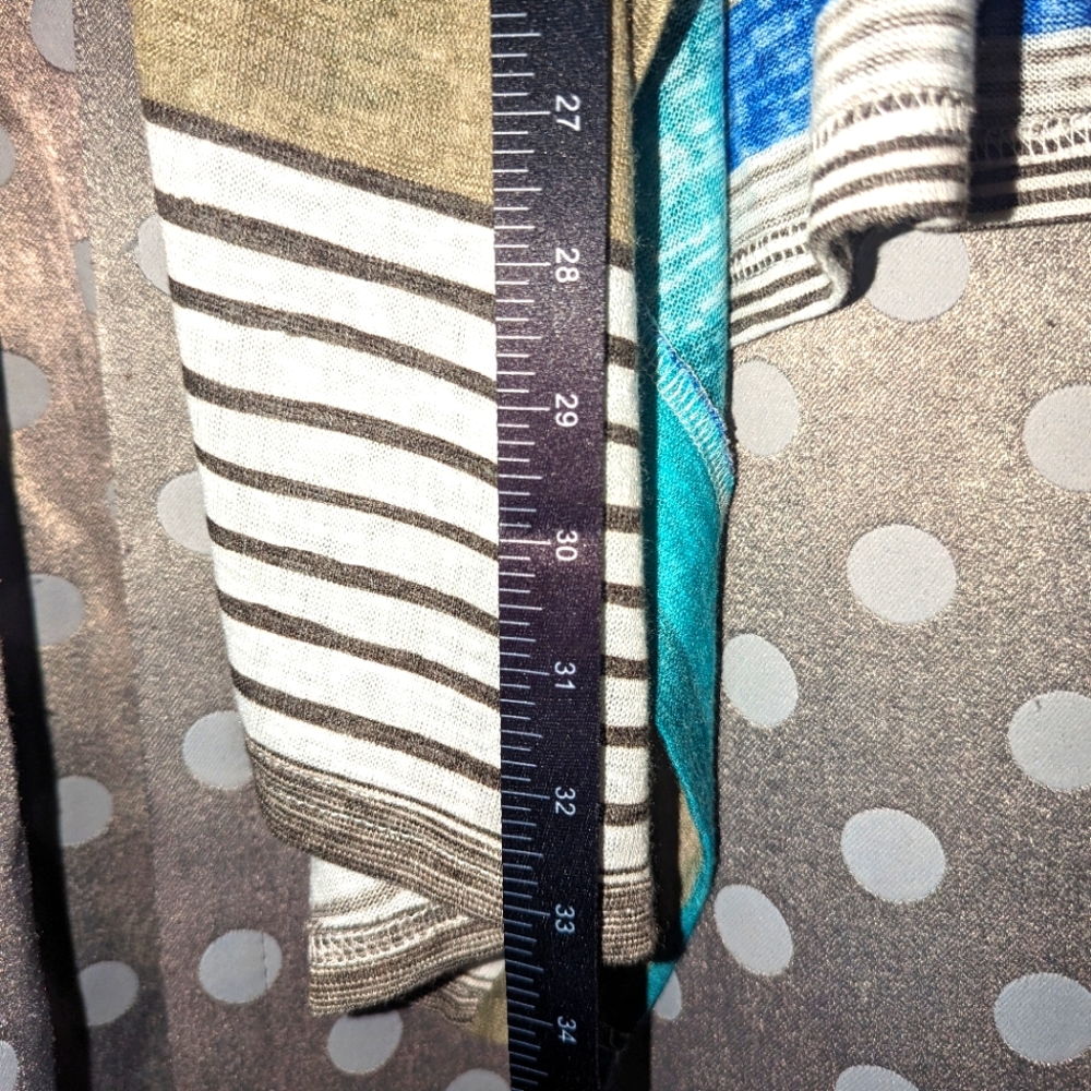 DEARCASE Open Asymmetrical Striped Cardigan 2x NWT - Picture 5 of 7